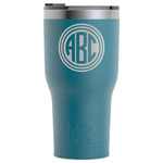 Round Monogram RTIC Tumbler - Dark Teal - Laser Engraved - Single-Sided (Personalized)