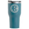 Round Monogram RTIC Tumbler - Dark Teal - Front