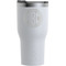 Round Monogram White RTIC Tumbler - Front