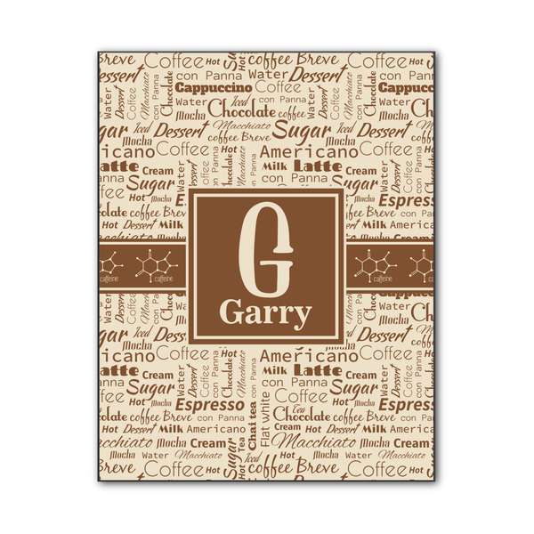 Custom Coffee Lover Wood Print - 11x14 (Personalized)