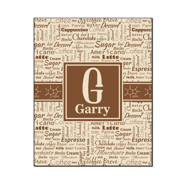 Custom Coffee Lover Wood Print - 16x20 (Personalized)