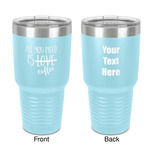 Coffee Lover 30 oz Stainless Steel Tumbler - Teal - Double-Sided (Personalized)