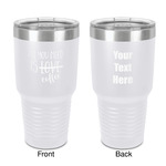 Coffee Lover 30 oz Stainless Steel Tumbler - White - Double-Sided (Personalized)