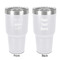 Coffee Lover 30 oz Stainless Steel Ringneck Tumbler - White - Double Sided - Front & Back