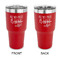 Coffee Lover 30 oz Stainless Steel Ringneck Tumblers - Red - Double Sided - APPROVAL