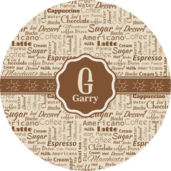 Coffee Lover Multipurpose Round Labels - 5" (Personalized)