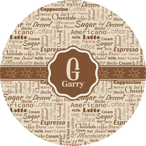 Custom Coffee Lover Multipurpose Round Labels - 5" (Personalized)