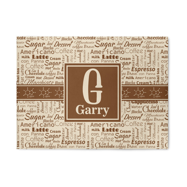 Custom Coffee Lover 5' x 7' Patio Rug (Personalized)