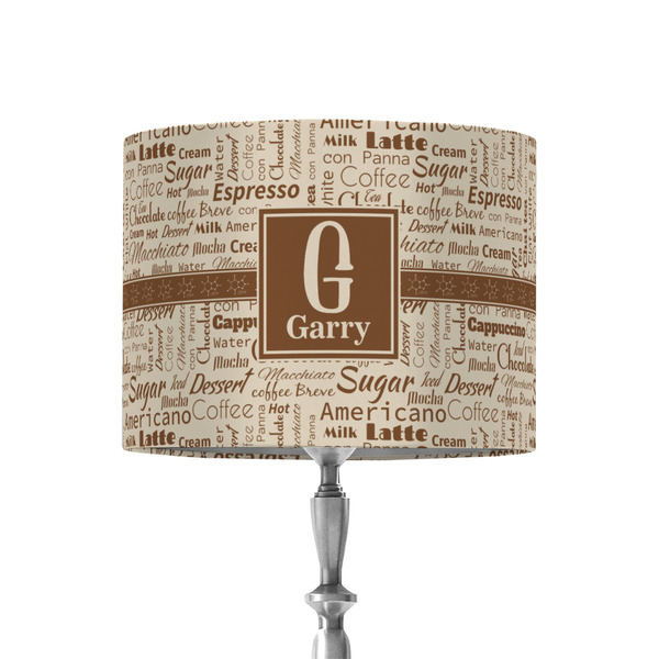 Custom Coffee Lover 8" Drum Lamp Shade - Fabric (Personalized)