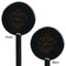 Coffee Lover Black Plastic 5.5" Stir Stick - Double Sided - Round - Front & Back