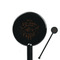Coffee Lover Black Plastic 5.5" Stir Stick - Round - Closeup