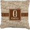 Coffee Lover Burlap Pillow 16"