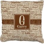 Coffee Lover Faux-Linen Throw Pillow 20" (Personalized)