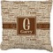 Coffee Lover Burlap Pillow 22"