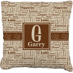 Coffee Lover Faux-Linen Throw Pillow 26" (Personalized)