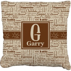 Coffee Lover Faux-Linen Throw Pillow (Personalized)