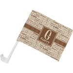 Coffee Lover Car Flag - Small w/ Name and Initial