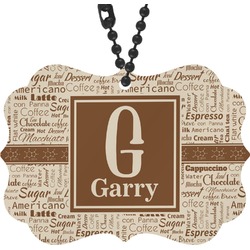 Coffee Lover Rear View Mirror Charm (Personalized)