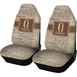 Coffee Lover Car Seat Covers (Set of Two) (Personalized)