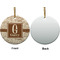 Coffee Lover Ceramic Flat Ornament - Circle Front & Back (APPROVAL)