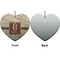 Coffee Lover Ceramic Flat Ornament - Heart Front & Back (APPROVAL)