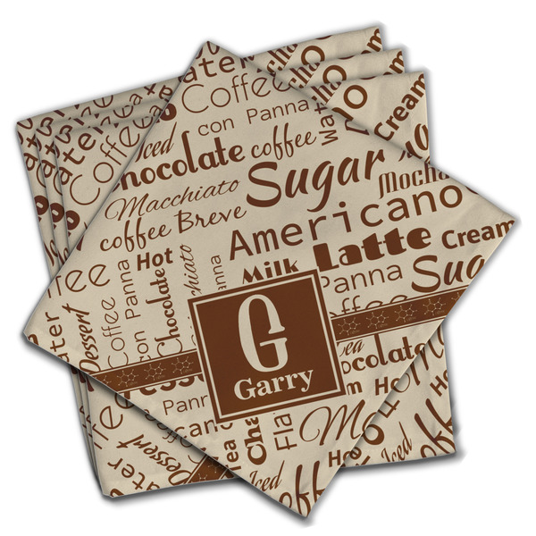 Custom Coffee Lover Cloth Napkins (Set of 4) (Personalized)