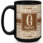 Coffee Lover 15 Oz Coffee Mug - Black (Personalized)