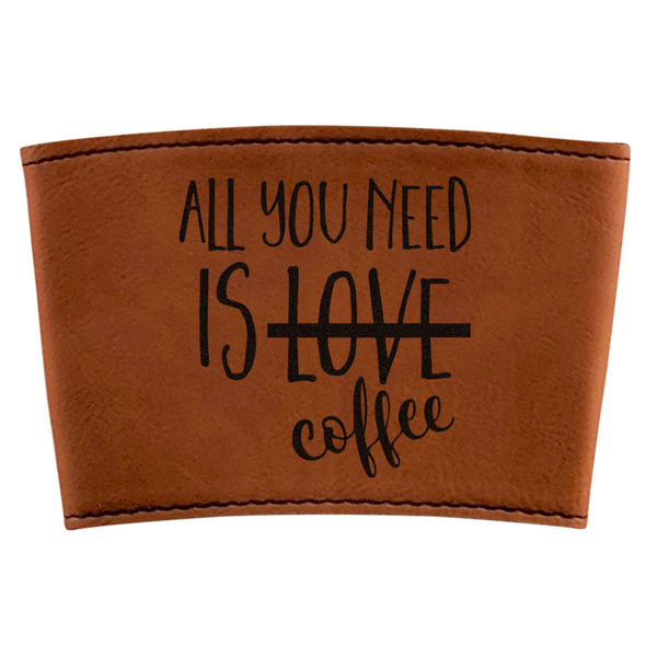 Custom Coffee Lover Leatherette Cup Sleeve
