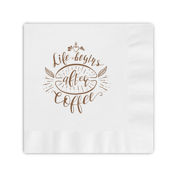 Custom Coffee Lover Coined Cocktail Napkins