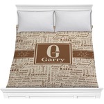 Coffee Lover Comforter - Full / Queen (Personalized)