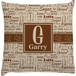 Coffee Lover Decorative Pillow Case (Personalized)