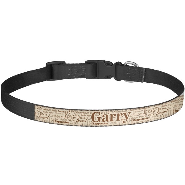 Custom Coffee Lover Dog Collar - Large (Personalized)