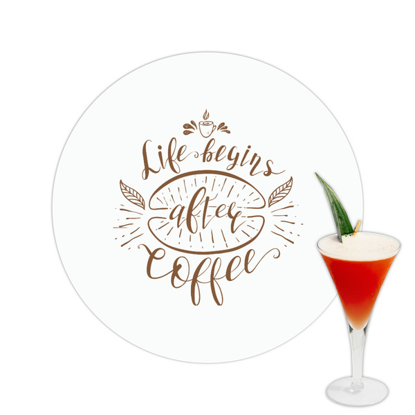 Custom Coffee Lover Printed Drink Topper -  2.5"