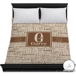 Coffee Lover Duvet Cover - Full / Queen (Personalized)