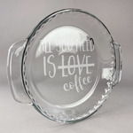 Coffee Lover Glass Pie Dish - 9.5in Round