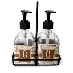 Coffee Lover Glass Soap & Lotion Bottle Set (Personalized)