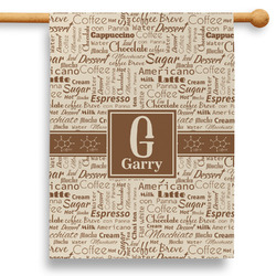 Coffee Lover 28" House Flag - Single Sided (Personalized)