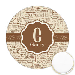 Coffee Lover Printed Cookie Topper - 2.5" (Personalized)