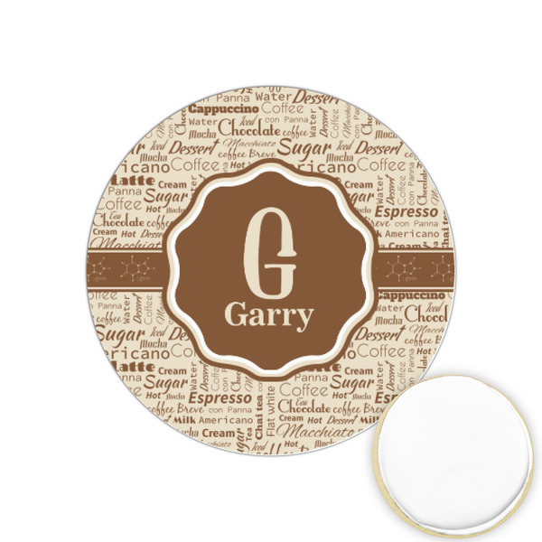 Custom Coffee Lover Printed Cookie Topper - 1.25" (Personalized)