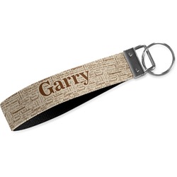 Coffee Lover Wristlet Webbing Keychain Fob (Personalized)