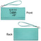 Coffee Lover Ladies Wallets - Faux Leather - Teal - Front & Back View