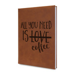 Coffee Lover Leather Sketchbook - Small - Single Sided