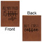 Coffee Lover Leatherette Sketchbooks - Large - Double Sided - Front & Back View