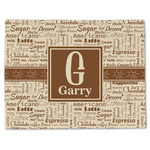 Coffee Lover Single-Sided Linen Placemat - Single w/ Name and Initial