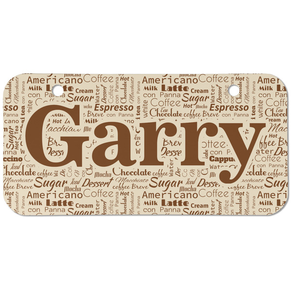 Custom Coffee Lover Mini/Bicycle License Plate (2 Holes) (Personalized)