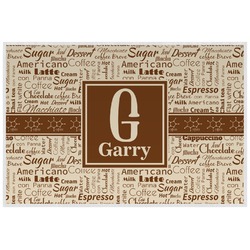 Coffee Lover Laminated Placemat w/ Name and Initial