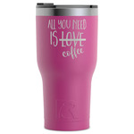 Coffee Lover RTIC Tumbler - Magenta - Laser Engraved - Single-Sided