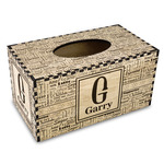 Coffee Lover Wood Tissue Box Cover - Rectangle (Personalized)