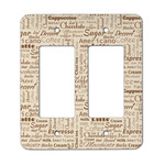 Coffee Lover Rocker Style Light Switch Cover - Two Switch