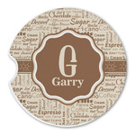 Coffee Lover Sandstone Car Coaster - Single (Personalized)